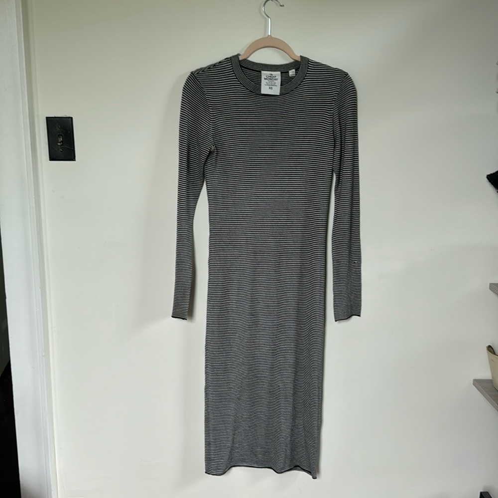 Cheap Monday Bodycon striped knit dress